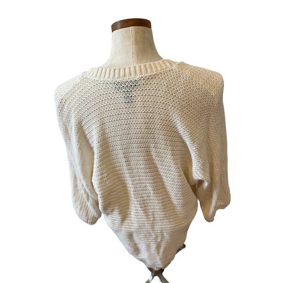 ModCloth Open Front Summer Cardigan Sweater Off White S M - Picture 4 of 6